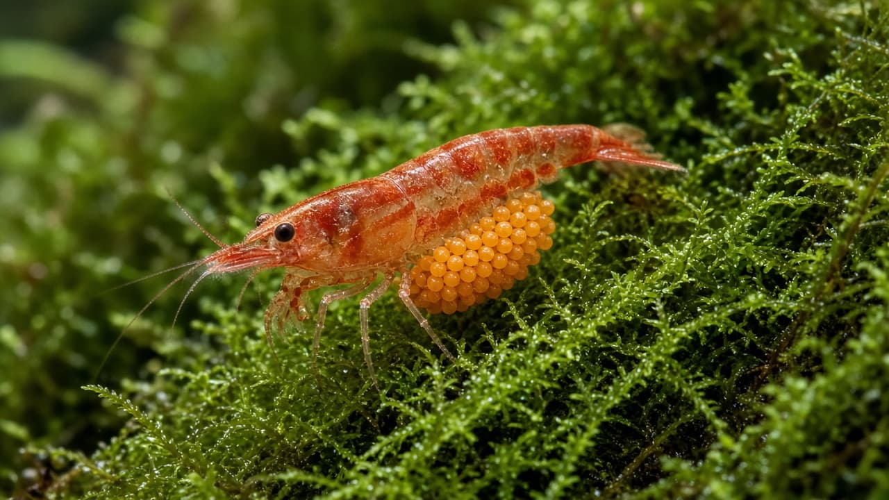 Breeding and berried shrimp