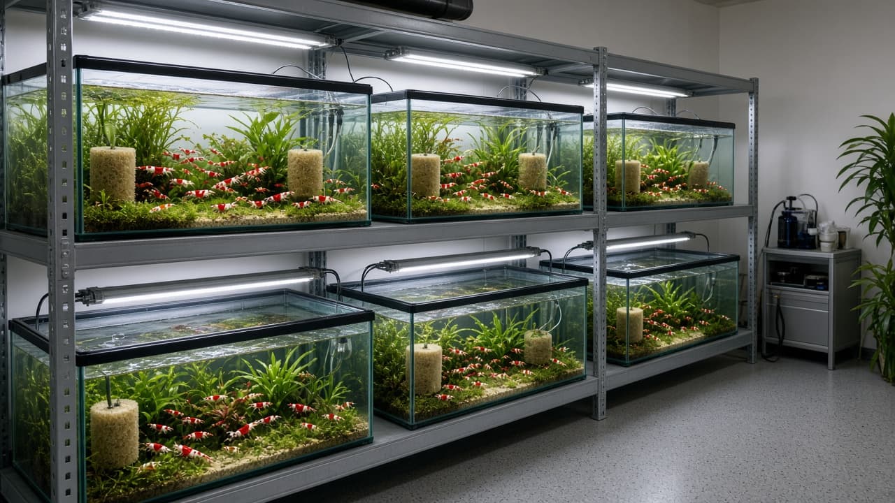 Building a professional shrimp fish room